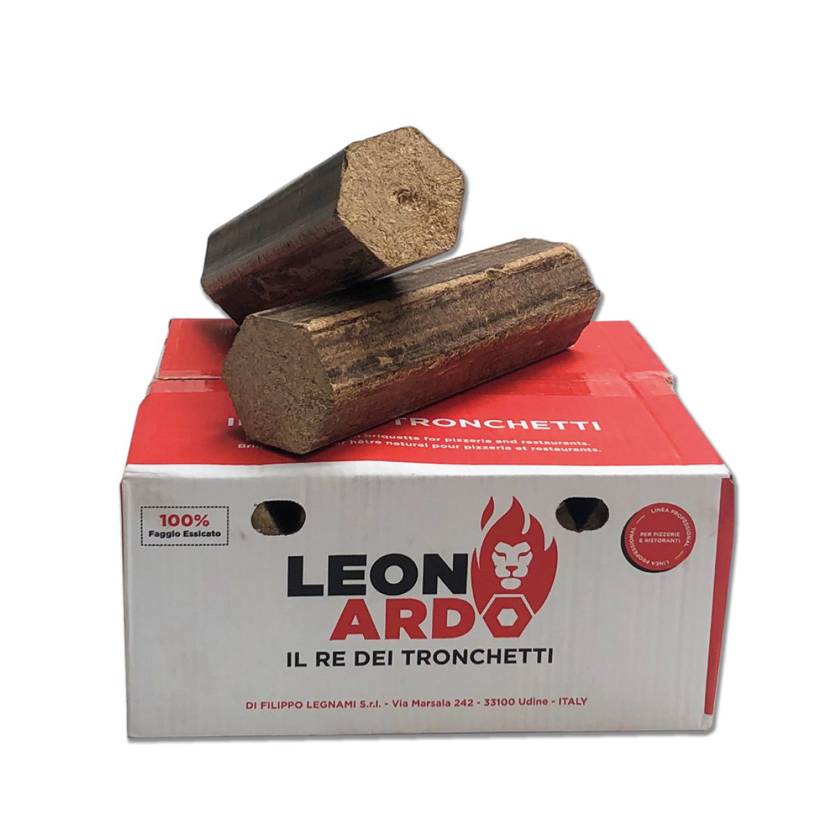 Leonardo Beech Pizza Briquette Pallet - Globaltic