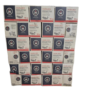 HazelHex Briquettes 10kg Pallet - Globaltic