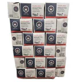 HazelHex Briquettes 10kg Pallet - Globaltic